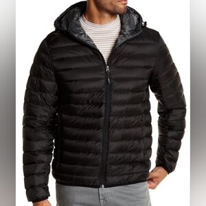Tumi Pax Packable Travel Pillow Puffer Down Hooded Jacket Black Men’s XL